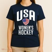 USA Women's Hockey Winter Sports Games T-Shirt thumb 4