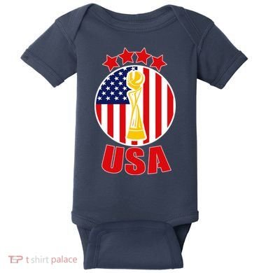 USA Women's Soccer Championship Baby Bodysuit