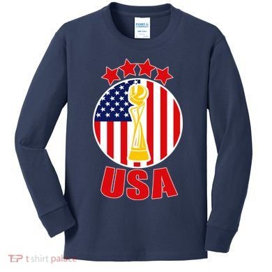 USA Women's Soccer Championship Kids Long Sleeve Shirt