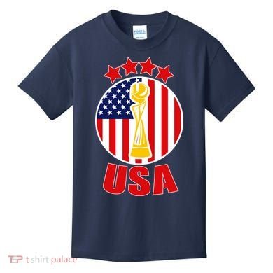 USA Women's Soccer Championship Kids T-Shirt