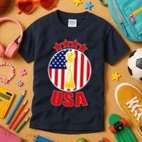 USA Women's Soccer Championship Kids T-Shirt thumb 3