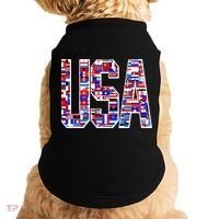 USA World Flags Pattern Doggie Tank thumb 0