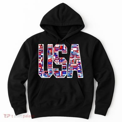 USA World Flags Pattern Hoodie