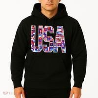 USA World Flags Pattern Hoodie thumb 2