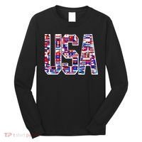 USA World Flags Pattern Long Sleeve Shirt thumb 0