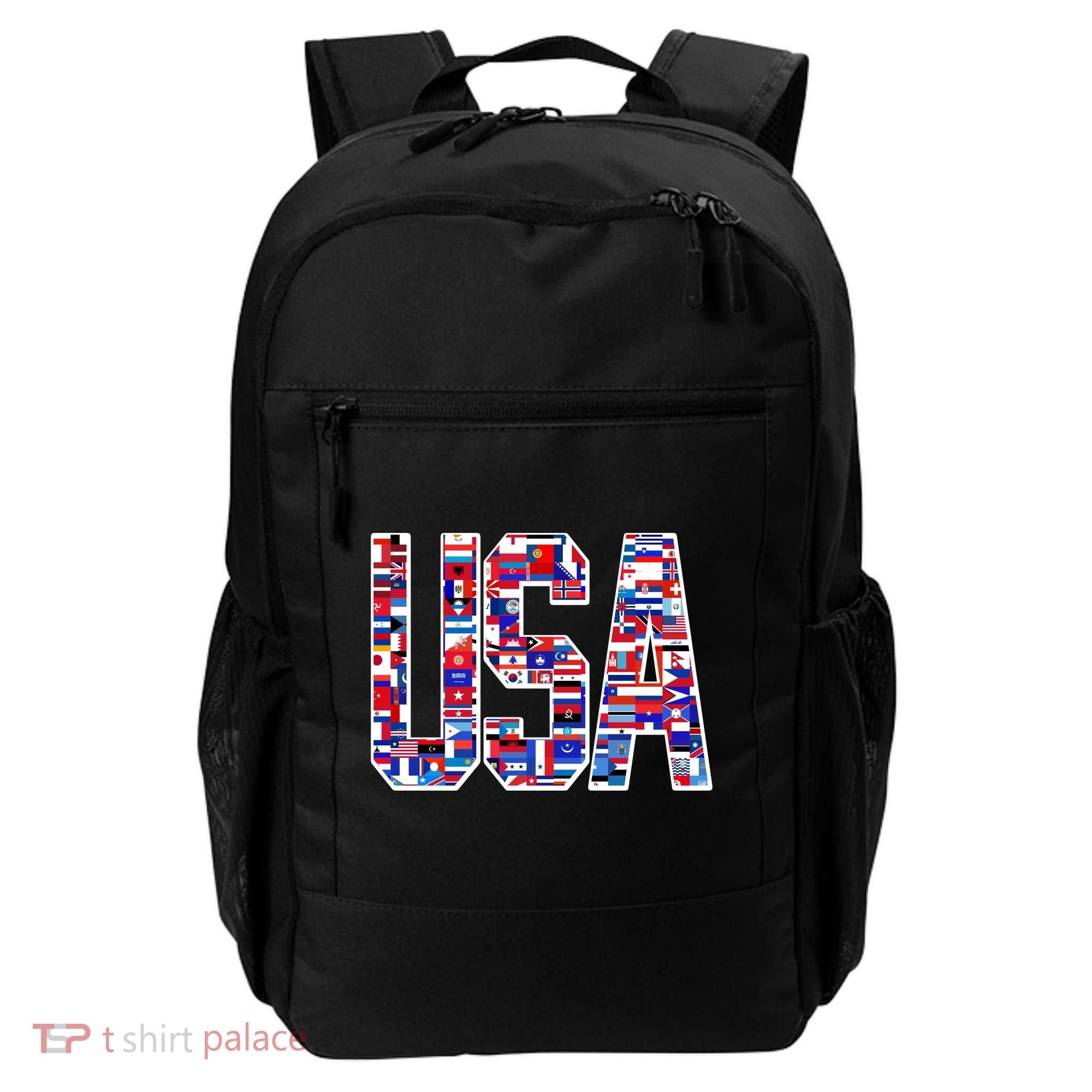 USA World Flags Pattern Backpack