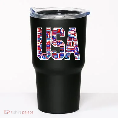 USA World Flags Pattern Tumbler