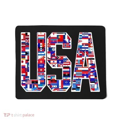 USA World Flags Pattern Mousepad