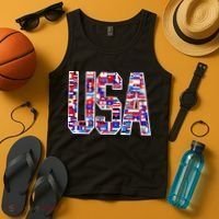 USA World Flags Pattern Tank Top thumb 4