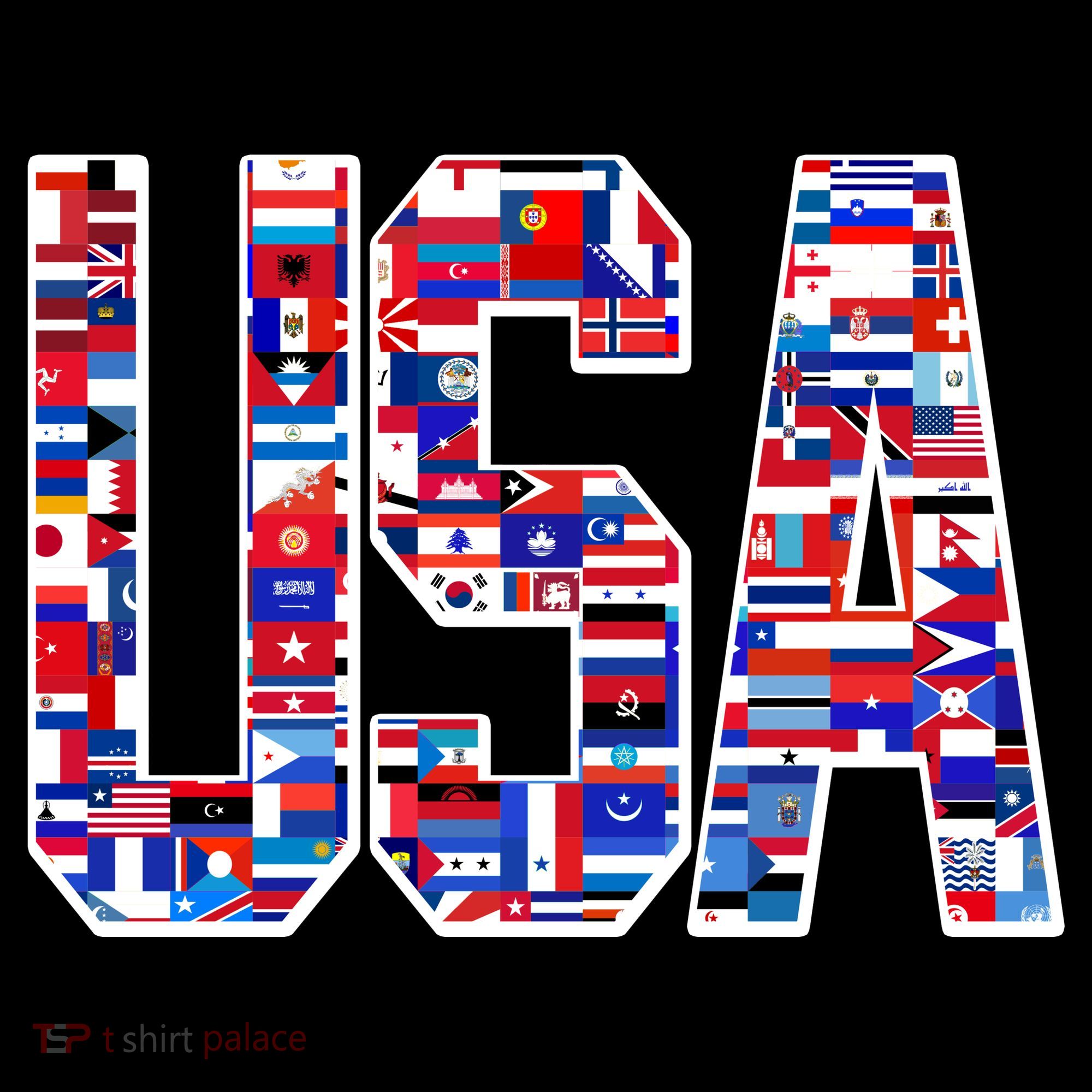 USA World Flags Pattern Tank Top