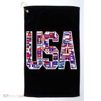 USA World Flags Pattern Golf Towel thumb 0