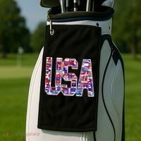 USA World Flags Pattern Golf Towel thumb 2