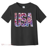 USA World Flags Pattern Toddler T-Shirt thumb 0
