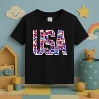 USA World Flags Pattern Toddler T-Shirt thumb 3