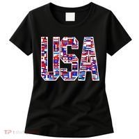 USA World Flags Pattern Women's T-Shirt thumb 0