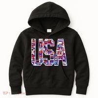 USA World Flags Pattern Kids Hoodie thumb 0