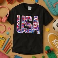 USA World Flags Pattern Kids T-Shirt thumb 3