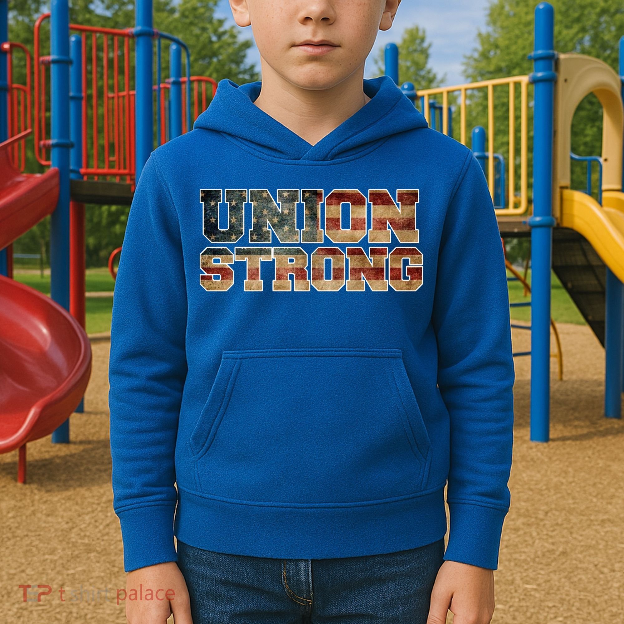 Union Strong And Solidarity Gift Kids Hoodie