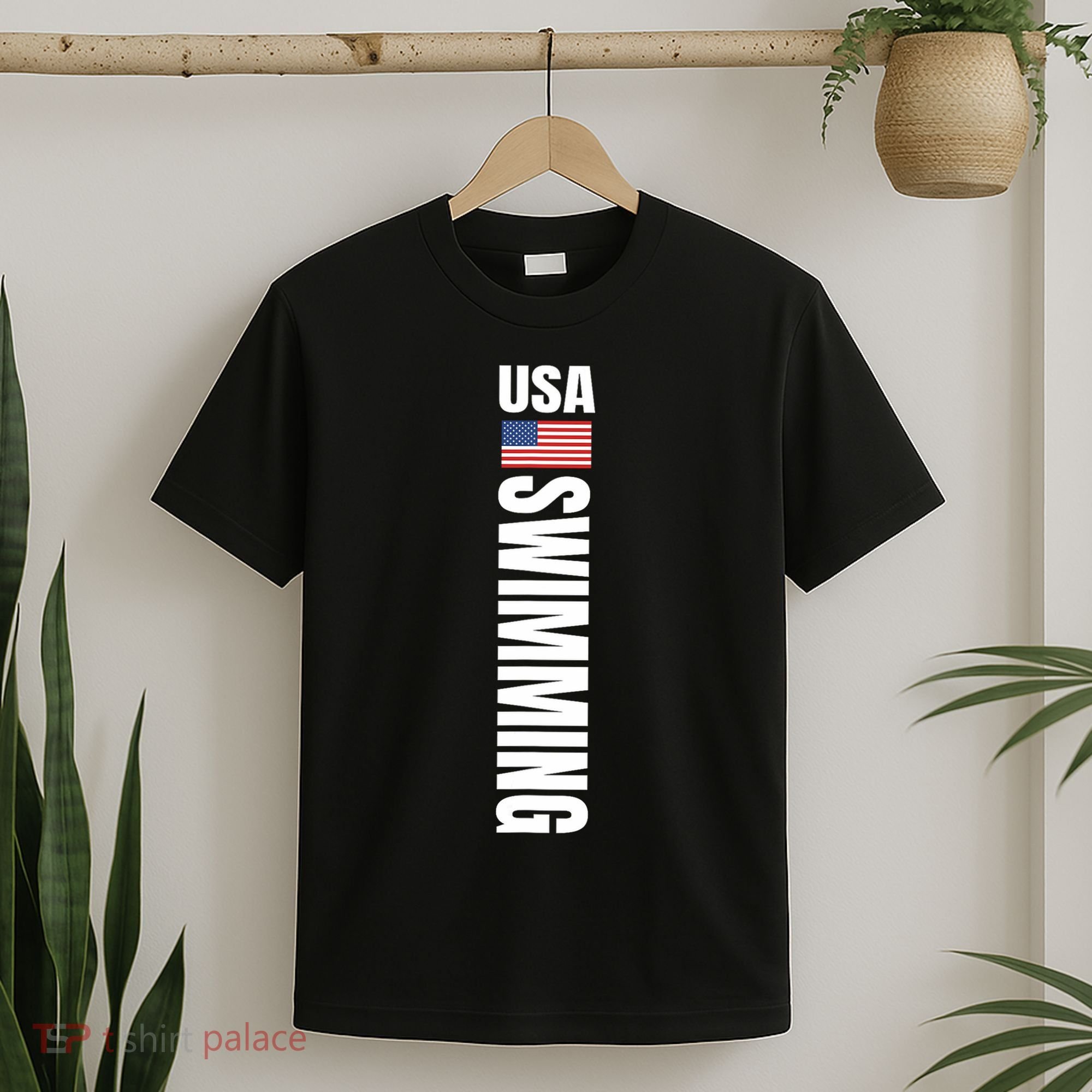 Usa Swimming American Flag Swim Sport Team T-Shirt