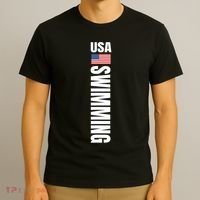 Usa Swimming American Flag Swim Sport Team T-Shirt thumb 3