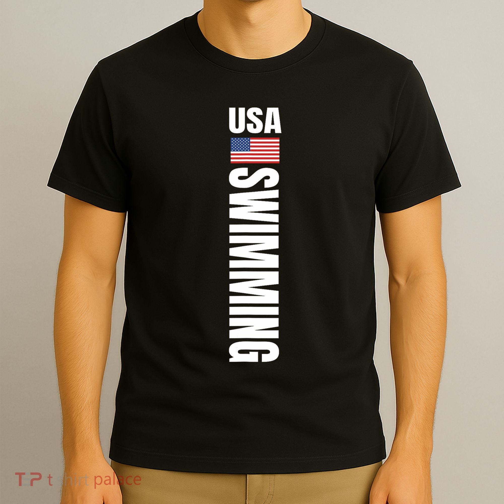 Usa Swimming American Flag Swim Sport Team T-Shirt