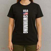 Usa Swimming American Flag Swim Sport Team T-Shirt thumb 4