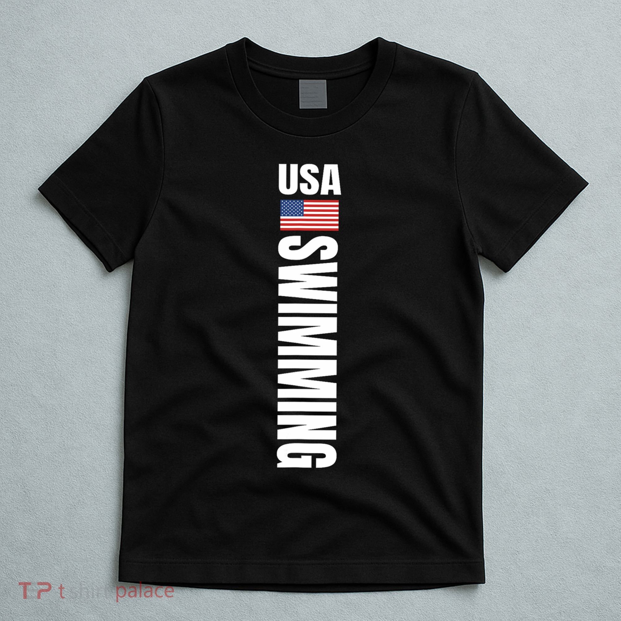 Usa Swimming American Flag Swim Sport Team T-Shirt