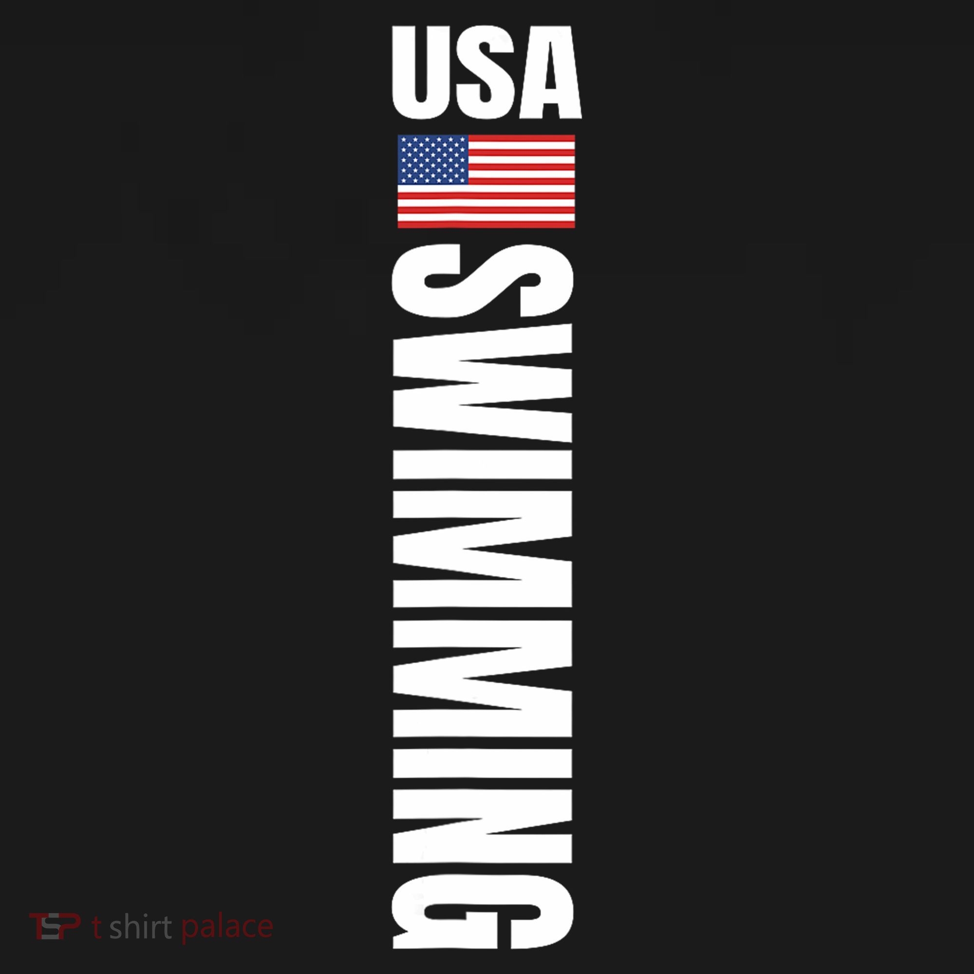 Usa Swimming American Flag Swim Sport Team T-Shirt