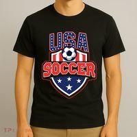 USA Soccer - American Flag Football Player T-Shirt thumb 3
