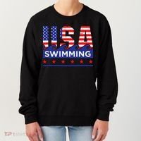 Usa Swimming Artwork For A Swimmer Women's Sweatshirt thumb 0