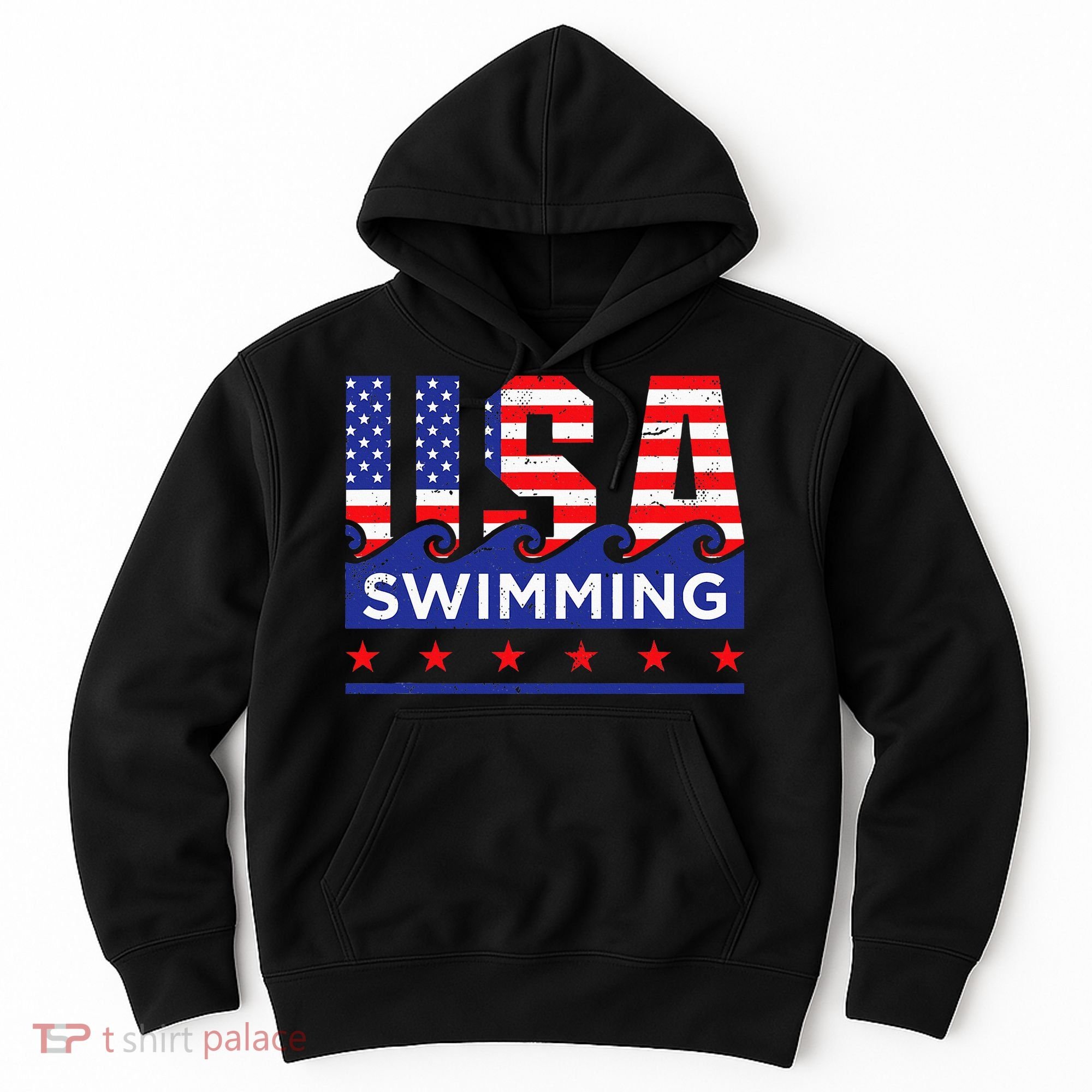 Usa Swimming Artwork For A Swimmer Hoodie