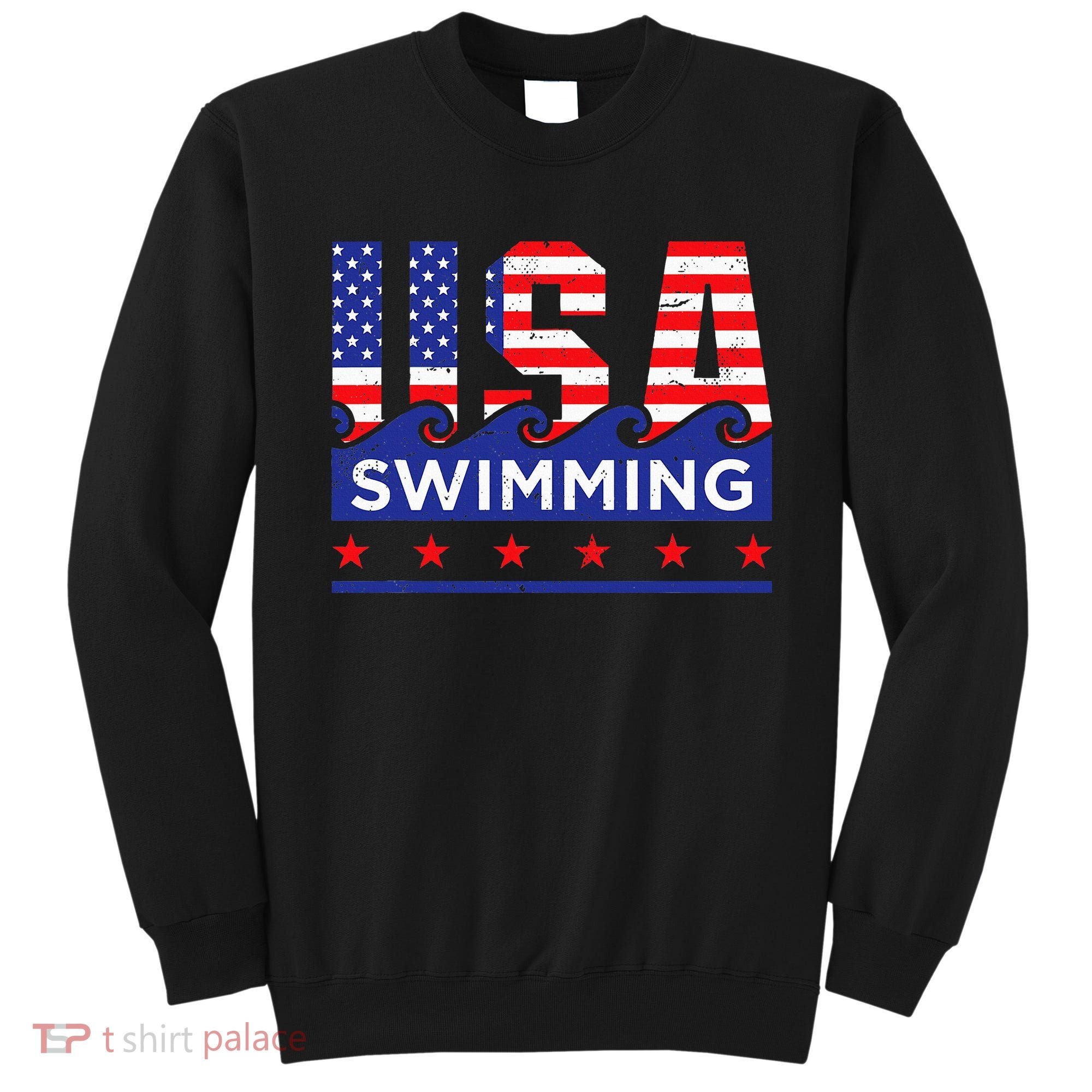 Usa Swimming Artwork For A Swimmer Sweatshirt