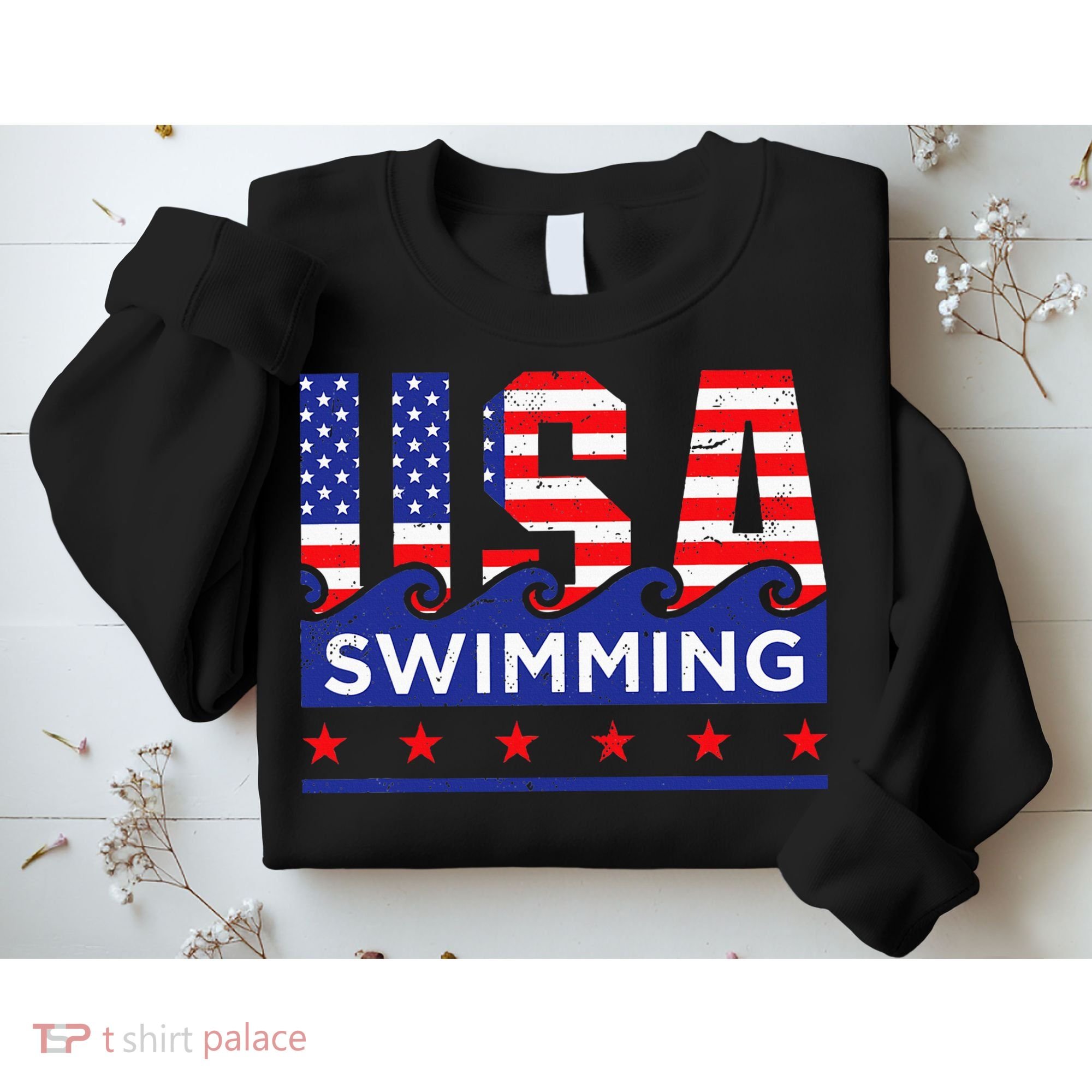 Usa Swimming Artwork For A Swimmer Sweatshirt