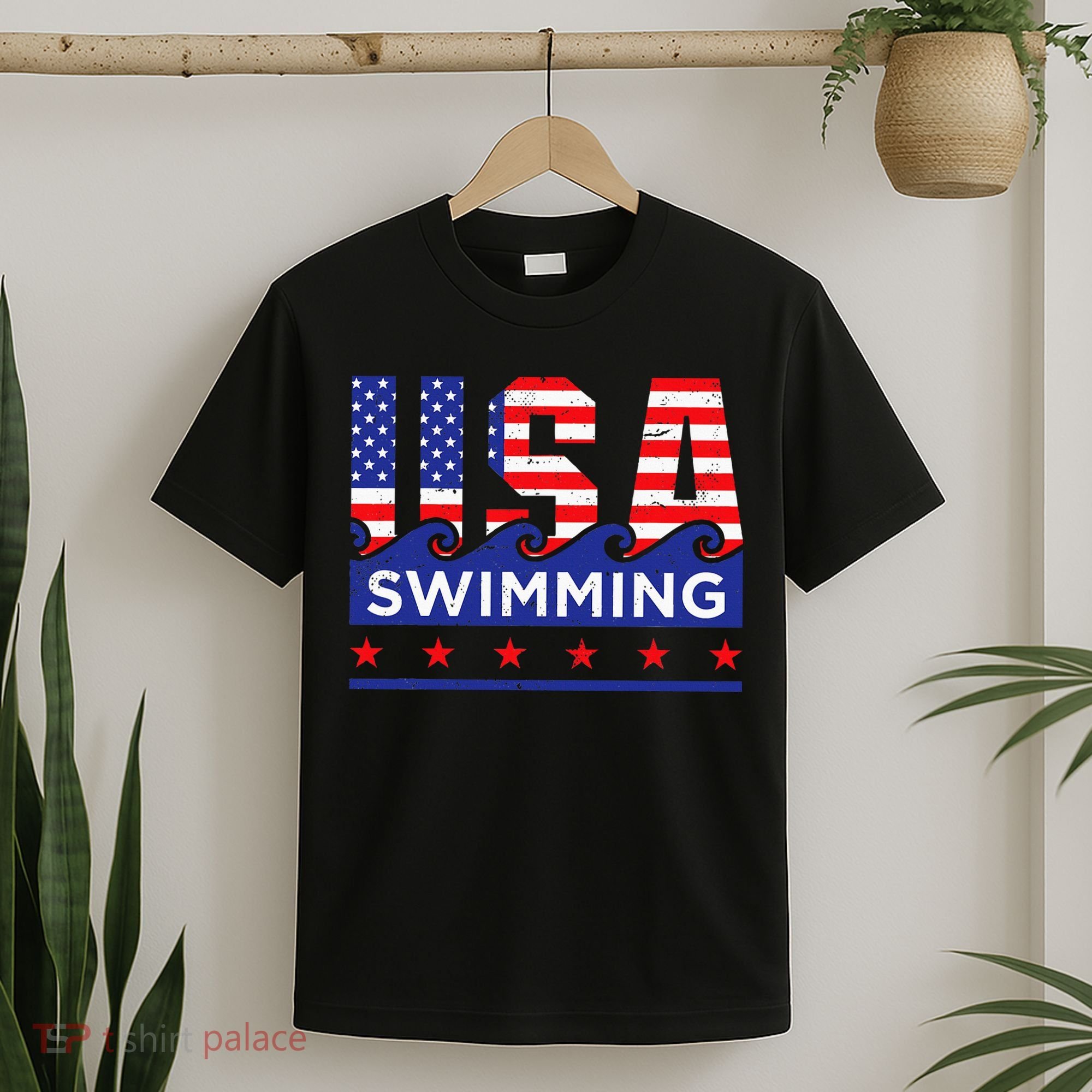 Usa Swimming Artwork For A Swimmer T-Shirt