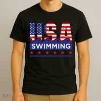 Usa Swimming Artwork For A Swimmer T-Shirt thumb 3
