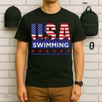 Usa Swimming Artwork For A Swimmer T-Shirt thumb 6
