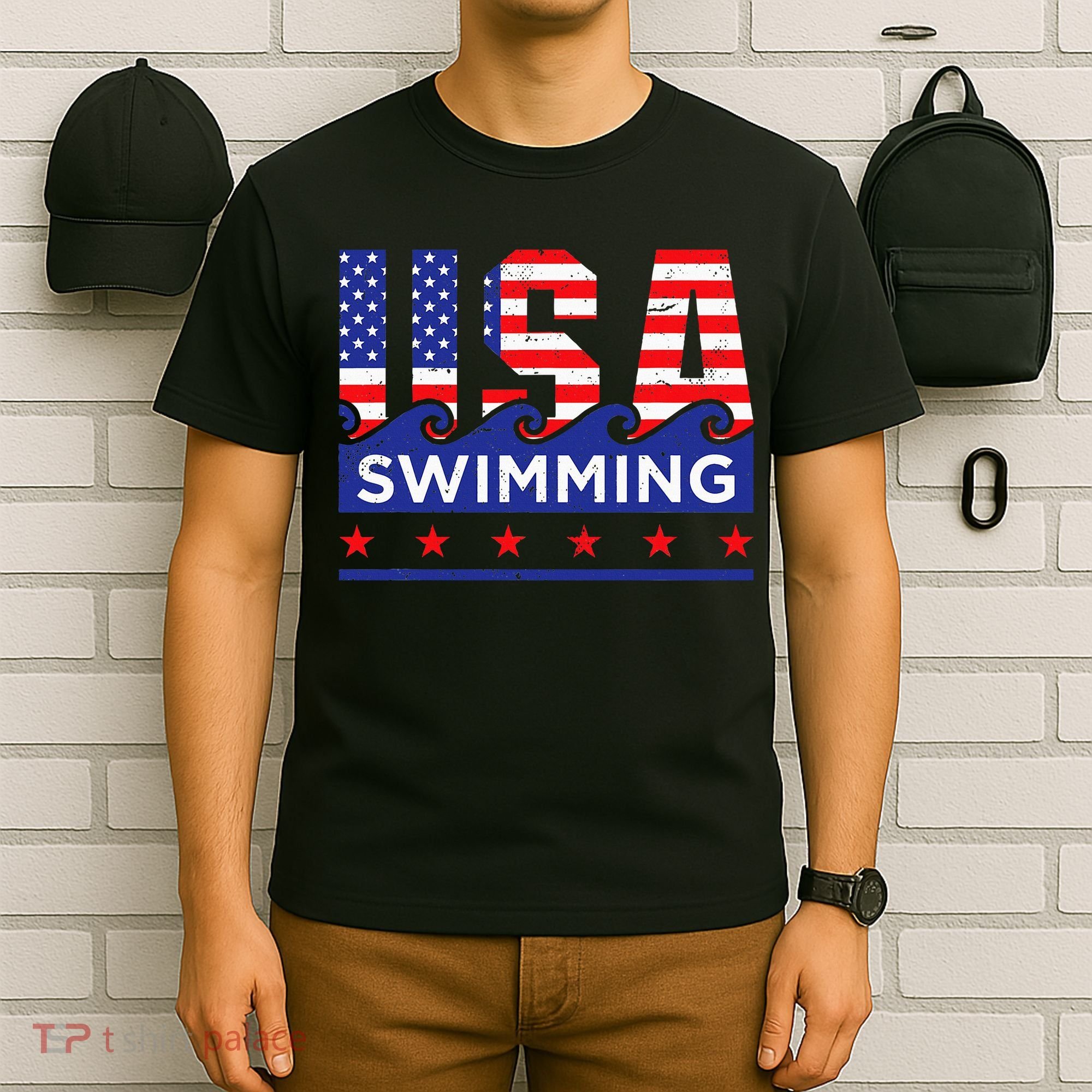 Usa Swimming Artwork For A Swimmer T-Shirt