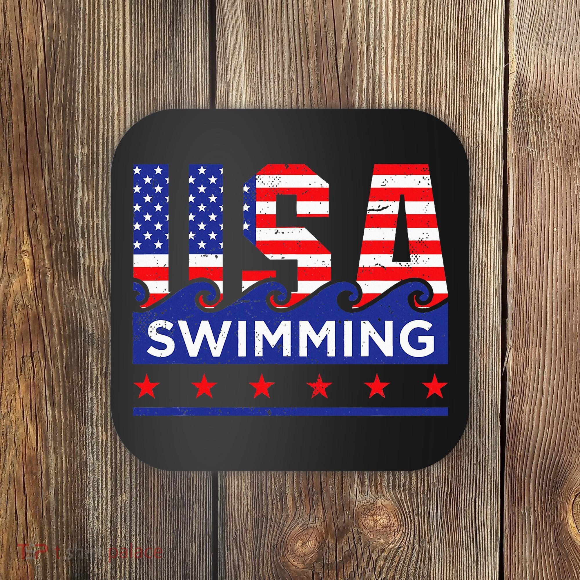 Usa Swimming Artwork For A Swimmer Coaster