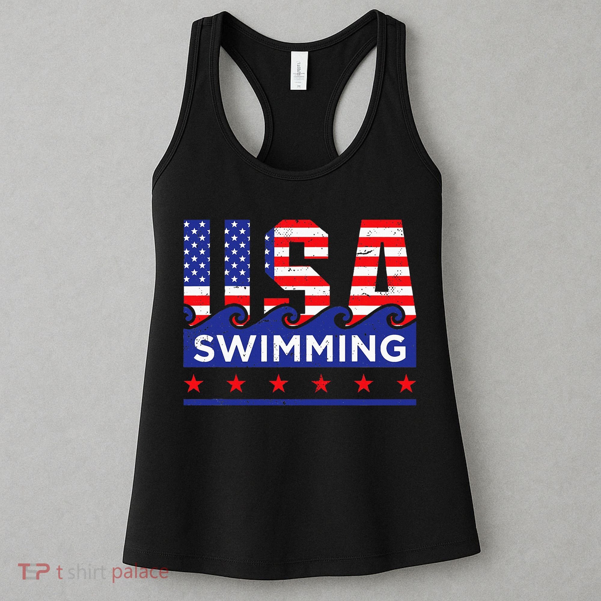 Usa Swimming Artwork For A Swimmer Women's Tank Top
