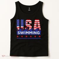 Usa Swimming Artwork For A Swimmer Tank Top thumb 2