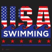 Usa Swimming Artwork For A Swimmer Golf Towel thumb 3