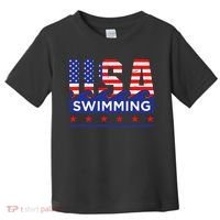 Usa Swimming Artwork For A Swimmer Toddler T-Shirt thumb 0