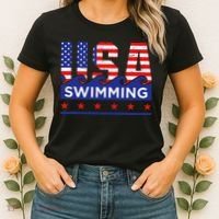 Usa Swimming Artwork For A Swimmer Women's T-Shirt thumb 2