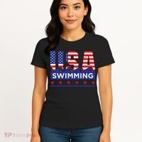 Usa Swimming Artwork For A Swimmer Women's T-Shirt thumb 4
