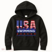 Usa Swimming Artwork For A Swimmer Kids Hoodie thumb 0
