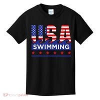 Usa Swimming Artwork For A Swimmer Kids T-Shirt thumb 0