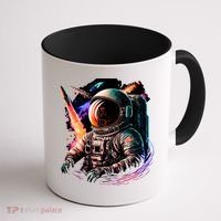 United States Astronaut With Rockets Coffee Mug thumb 1