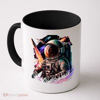 United States Astronaut With Rockets Coffee Mug thumb 0