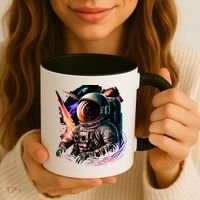 United States Astronaut With Rockets Coffee Mug thumb 3