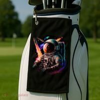 United States Astronaut With Rockets Golf Towel thumb 2